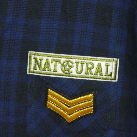 Sam Edelman Shirt Plaid Patch Embellished Plaid Sacket - Picture 9 of 12